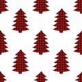 Seamless pattern Christmas trees vector illustration Royalty Free Stock Photo